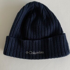 Columbia Dark Blue Ribbed Beanie